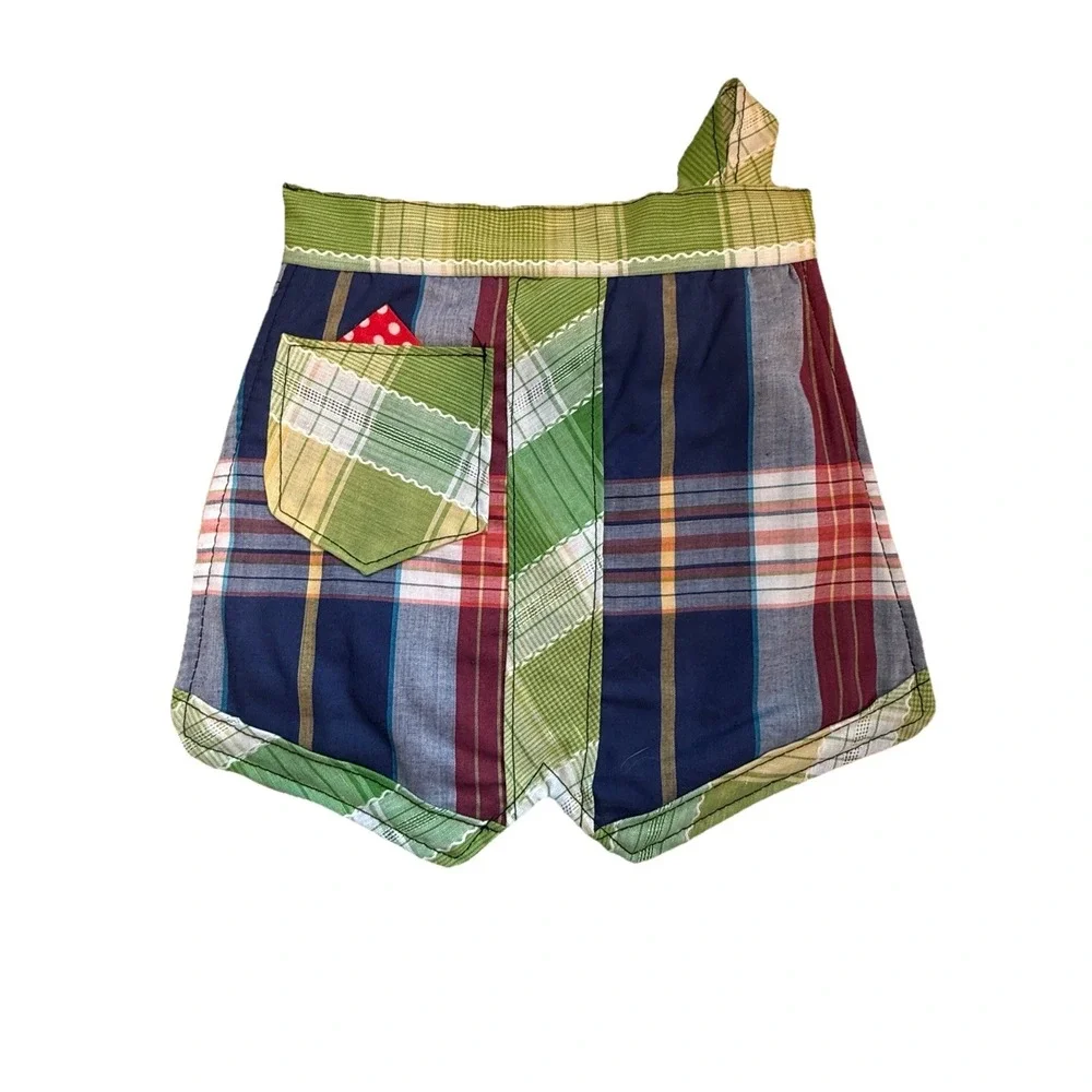Handmade Madras Shorts Pot Holders Set Of 2. Never Used. Grannycorp Cottagecore
